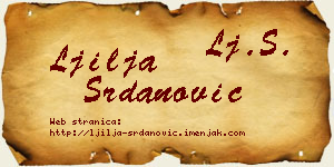 Ljilja Srdanović vizit kartica